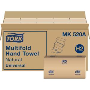 imageTork Multifold Hand Towel Natural 100 recycled FSC certified Compatible with H2 Dispensers 16 packs x 250 sheets MK520ATork H2  Multifold Hand Towels