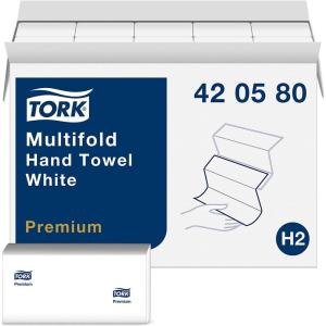 imageTork Multifold Hand Towel White Premium Quality 250 Towels per Pack 12 Packs Fits H2 Towel DispensersTork