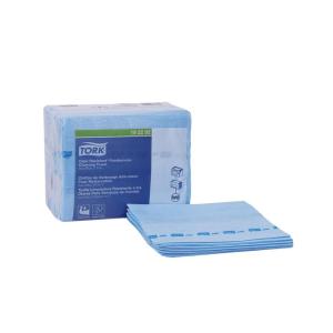 imageTork Odor Resistant Foodservice Cleaning Towel Blue W8 ZFolded 4 x 50 Cloths 192292