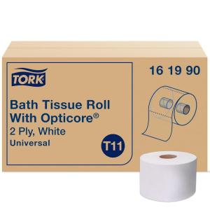 imageTork OptiCore Midsize Toilet Paper Roll White T11 Universal 2ply 36 x 865 sheets 161990