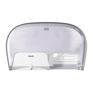 imageTork OptiCore Twin Toilet Paper Roll Dispenser White T10 High Capacity 565520