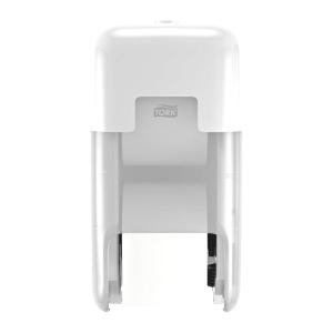 imageTork OptiServe 2Roll Coreless Toilet Paper Dispenser White T7T5 Vertical Dispenser Elevation Design 473520White