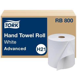 imageTork Paper Hand Towel Roll White H21 Advanced 100 Recycled Fiber 6 rolls x 800 ft RB800