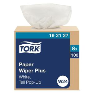 imageTork Paper Wiper Plus White W24 PopUp Box 8 x 100 Sheets 192127