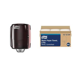 imageTork Soft Centerfeed Hand Towel White M2 High Absorbency 6 x 600 Sheets 121204  Tork Centerfeed Industrial Paper Towel Dispenser Red and Smoke M2 SingleSheet Dispensing 659028