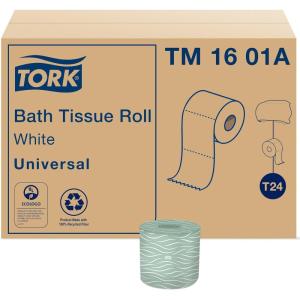 imageTork Universal Bath Tissue Roll 2Ply 48 rolls 500 sheets TM1601A White500 sheet Pack of 48