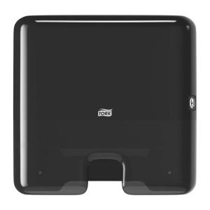 imageTork Xpress Mini Multifold Hand Towel Dispenser Black H2 OneataTime Dispensing Elevation Range 553128Black