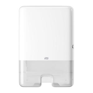 imageTork Xpress Multifold Hand Towel Dispenser White H2 Slim OneataTime dispensing Elevation Design 552020