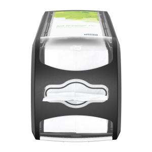 imageTork Xpressnap Fit Counter Napkin Dispenser Black N14 Signature Range Oneatatime Dispensing 56quot x 48quot x 128quot 7432000Dispenser