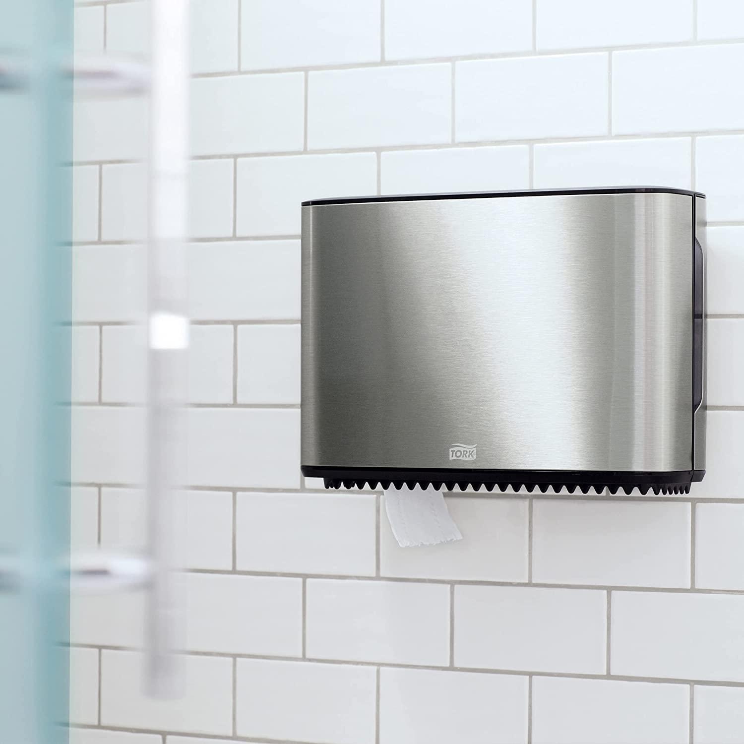 imageTork Mini Jumbo Toilet Paper Roll Dispenser Stainless Steel T2 Modern Look Image Design 465500