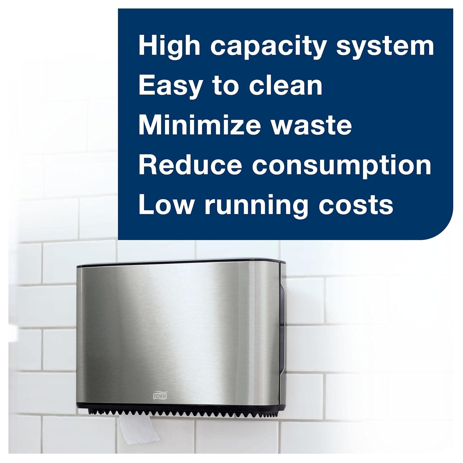 imageTork Mini Jumbo Toilet Paper Roll Dispenser Stainless Steel T2 Modern Look Image Design 465500