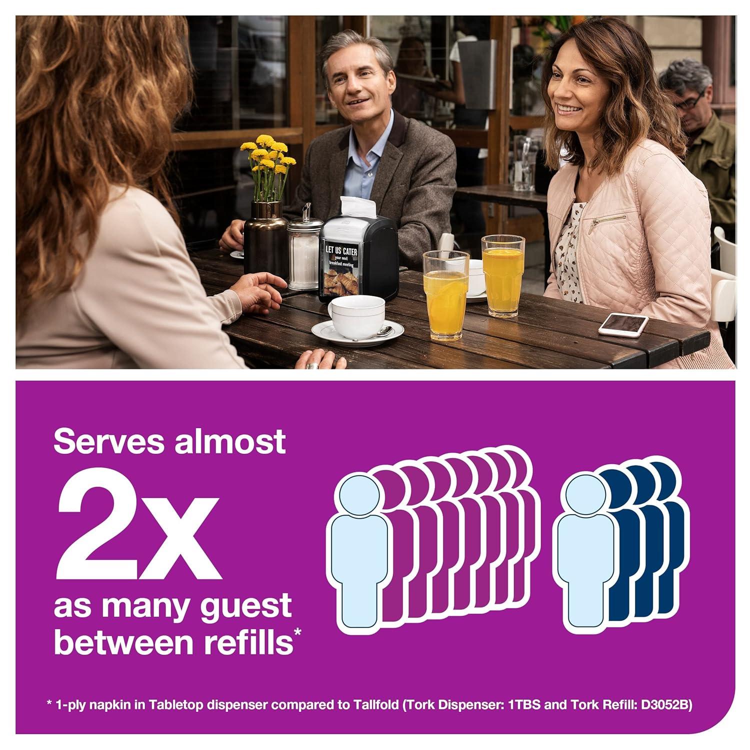 imageTork Xpressnap Fit Natural Dispenser Napkin N14 OneataTime Dispensing 1ply 36 Packs x 240 Napkins DX506EDX506E