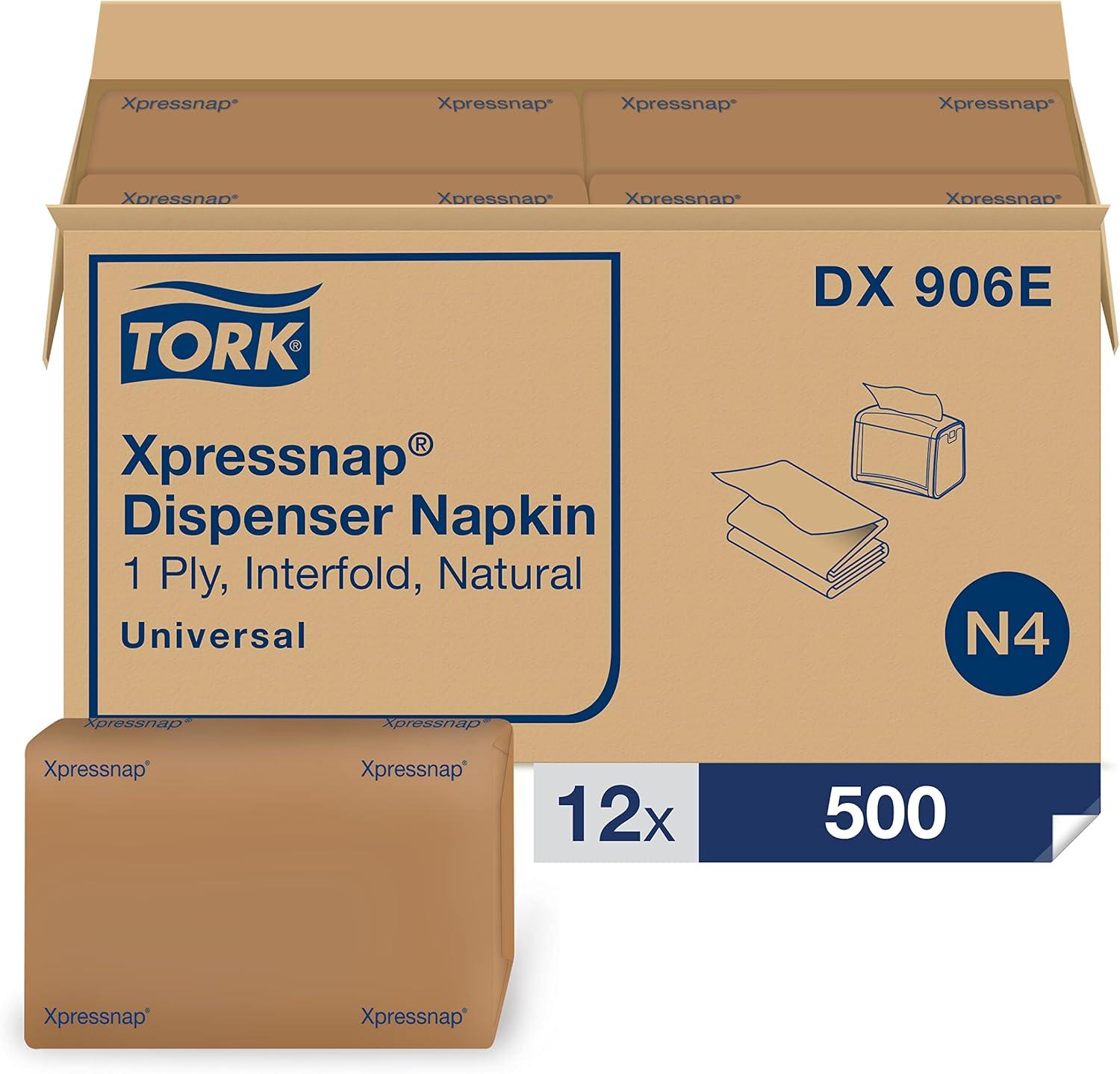 imageTork Xpressnap Tabletop Napkin Dispenser Walnut  N4  Refill  Universal Paper Napkins 12 x 500 NapkinsDispenser  Refill