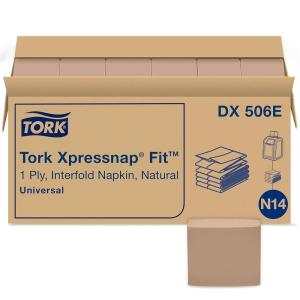 imageTork Xpressnap Fit Natural Dispenser Napkin N14 OneataTime Dispensing 1ply 36 Packs x 240 Napkins DX506EDX506E
