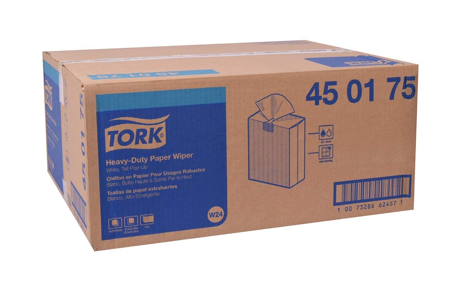 imageTork Heavy Duty Paper Wiper White W24 PopUp Box 10 x 90 Sheets 450175