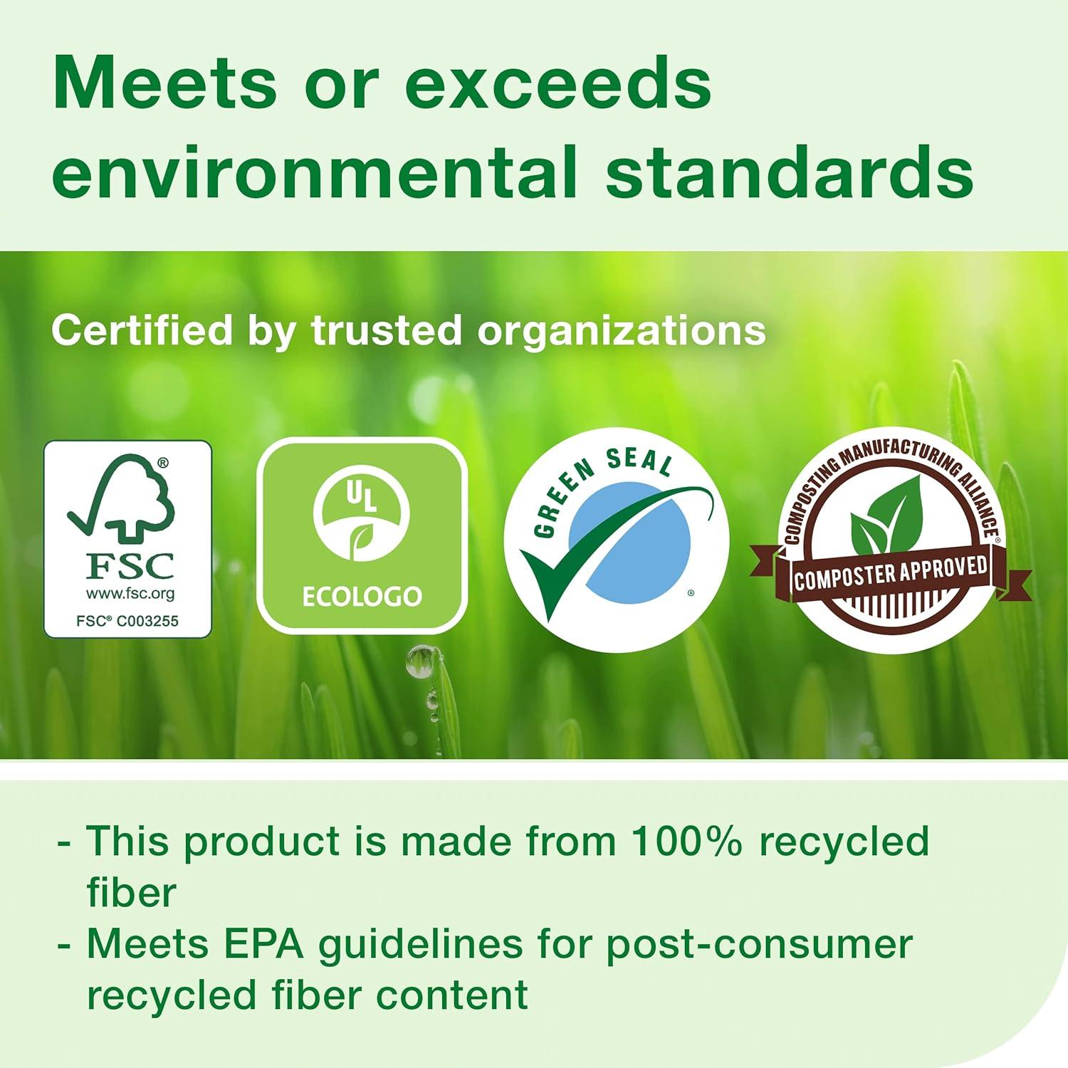 imageTork Jumbo Perforated Roll Towel Natural Certified Compostable 12 x 210 Towels HK1975ARefill