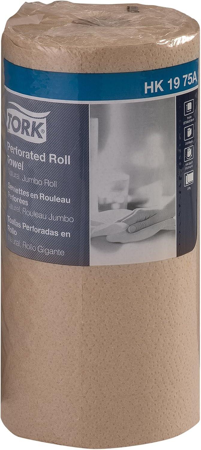 imageTork Jumbo Perforated Roll Towel Natural Certified Compostable 12 x 210 Towels HK1975ARefill