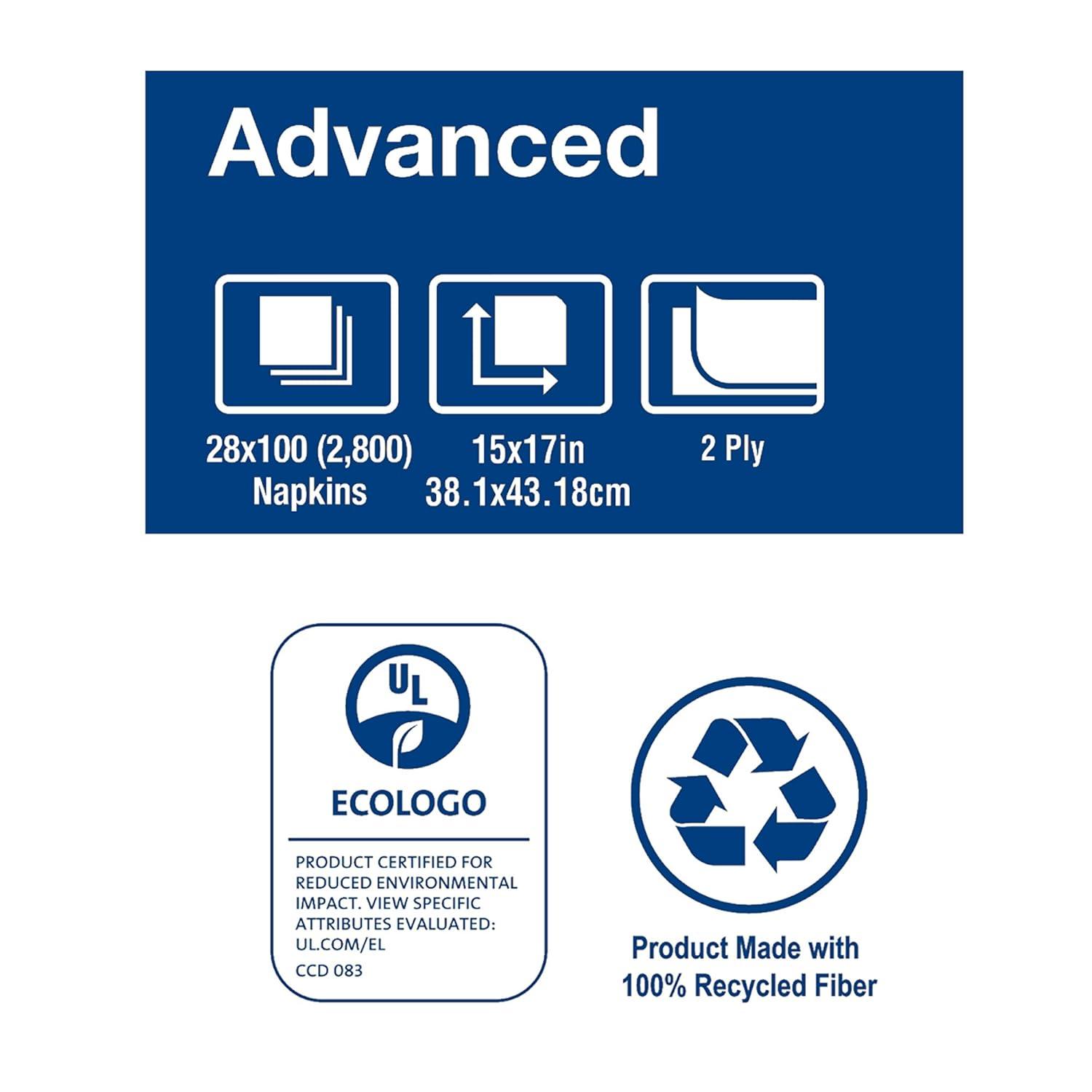 imageTork White Soft Dinner Napkin 18 Fold 2ply 15quot x 17 28 x 100 napkins NP528PA