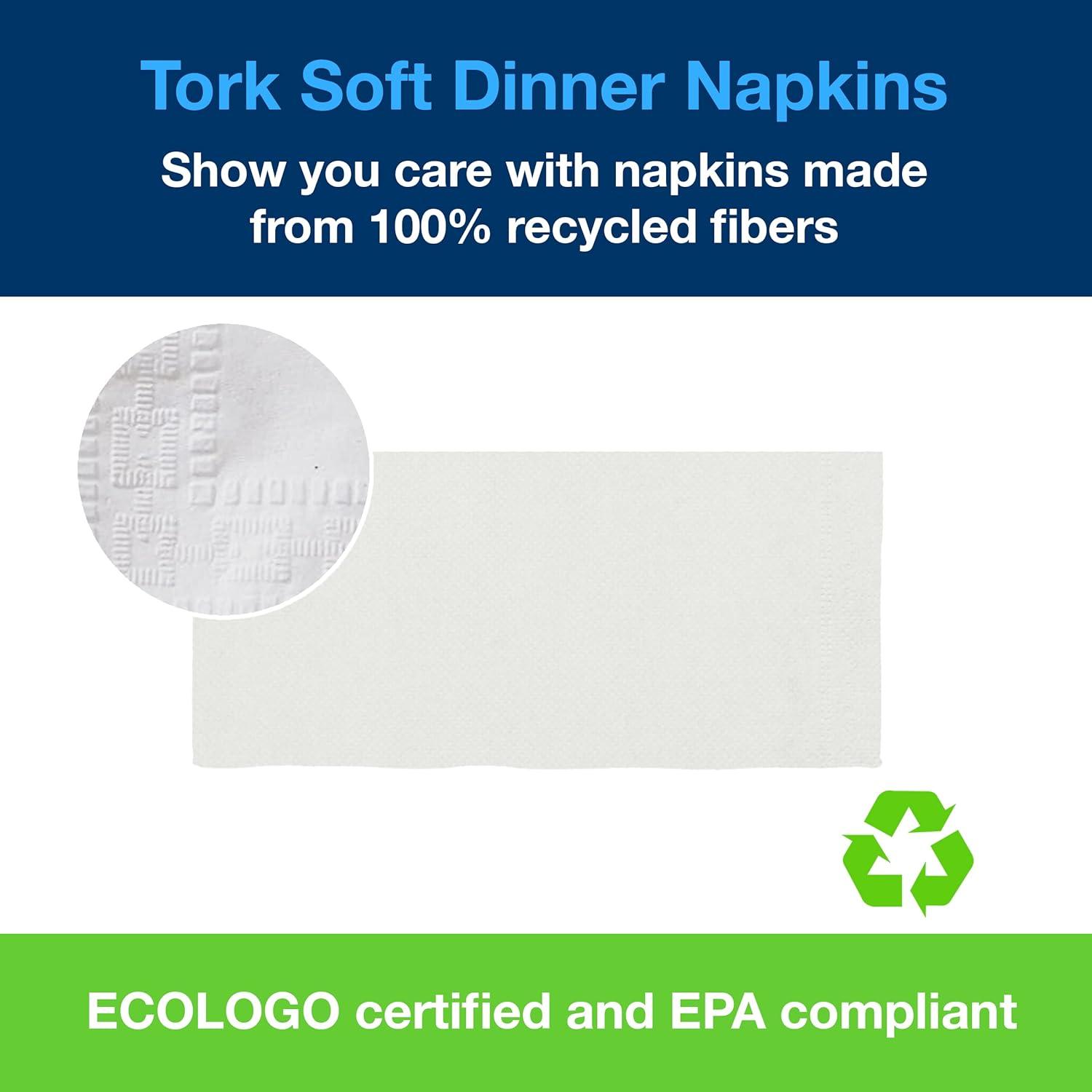 imageTork White Soft Dinner Napkin 18 Fold 2ply 15quot x 17 28 x 100 napkins NP528PA