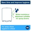 imageTork WallMounted Paper Towel Dispenser Washstation White and Turquoise W6 Water Resistant Performance Range 651220Blue