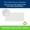imageTork White Soft Dinner Napkin 18 Fold 2ply 15quot x 17 28 x 100 napkins NP528PA