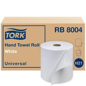 imageTork Paper Hand Towel Roll White H21 Universal 100 Recycled Fiber 6 Rolls x 800 ft RB8004
