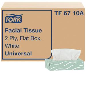 imageTork Universal Facial Tissue Flat Box White Soft 2ply 30 x 100 tissues TF6710A