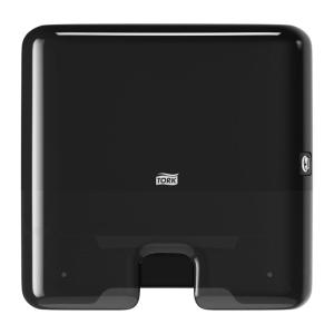 imageTork Xpress Mini Multifold Hand Towel Dispenser Black H2 OneataTime Dispensing Elevation Range 552228