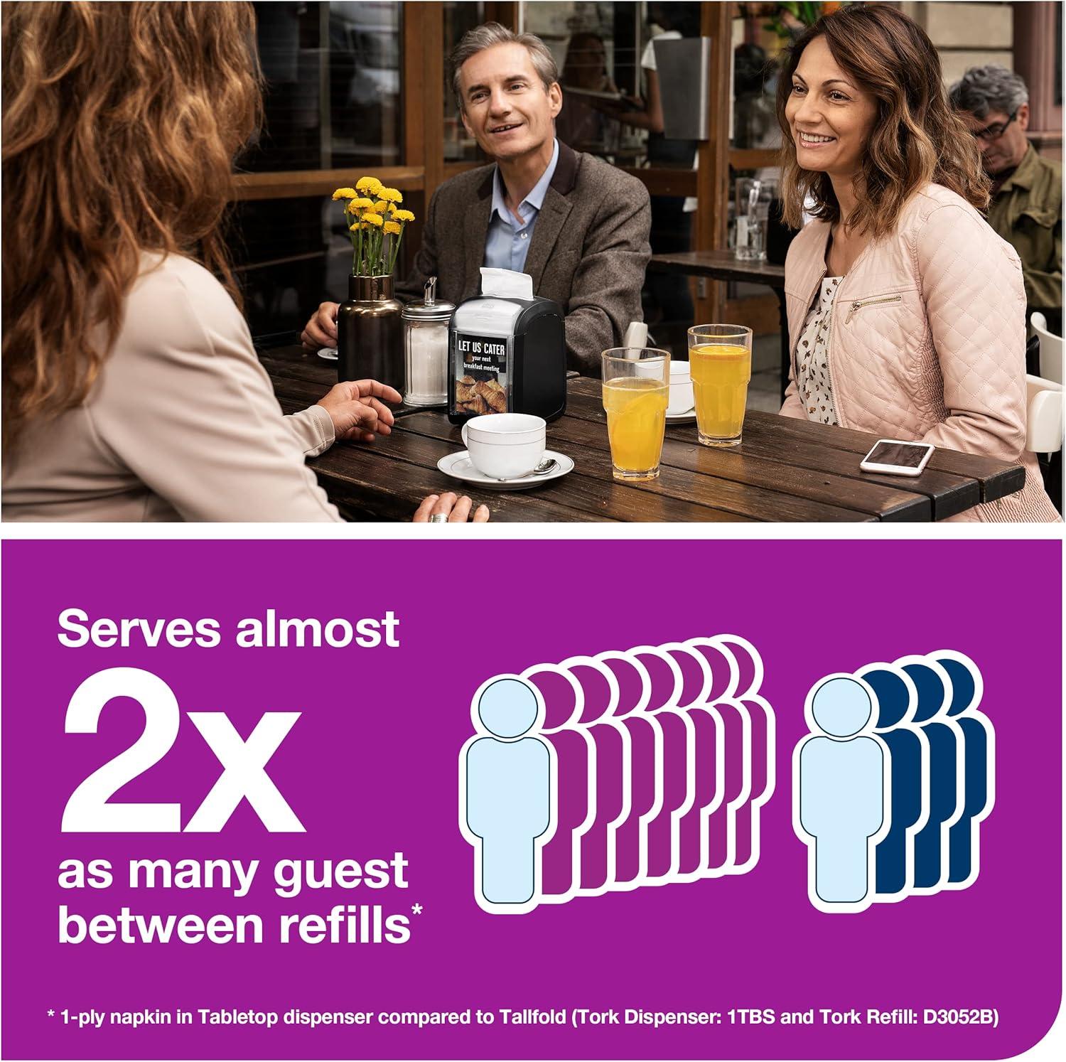 imageTork Xpressnap Fit White Dispenser Napkin N14 CFold 1 ply 240 napkins 4252in x 3248in each 500700Old Version  DX500