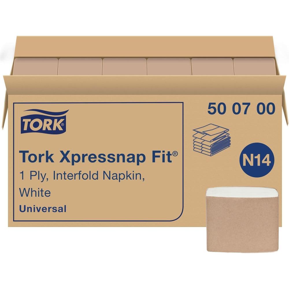 imageTork Xpressnap Fit White Dispenser Napkin N14 CFold 1 ply 240 napkins 4252in x 3248in each 500700New Version  500700