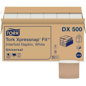 imageTork Xpressnap Fit White Dispenser Napkin N14 CFold 1 ply 240 napkins 4252in x 3248in each 500700Old Version  DX500