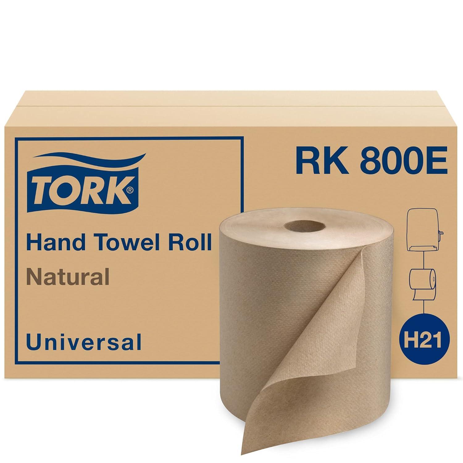 imageTork Paper Towel Dispenser Smoke H21 and Tork Paper Towel Roll Natural 6 Rolls