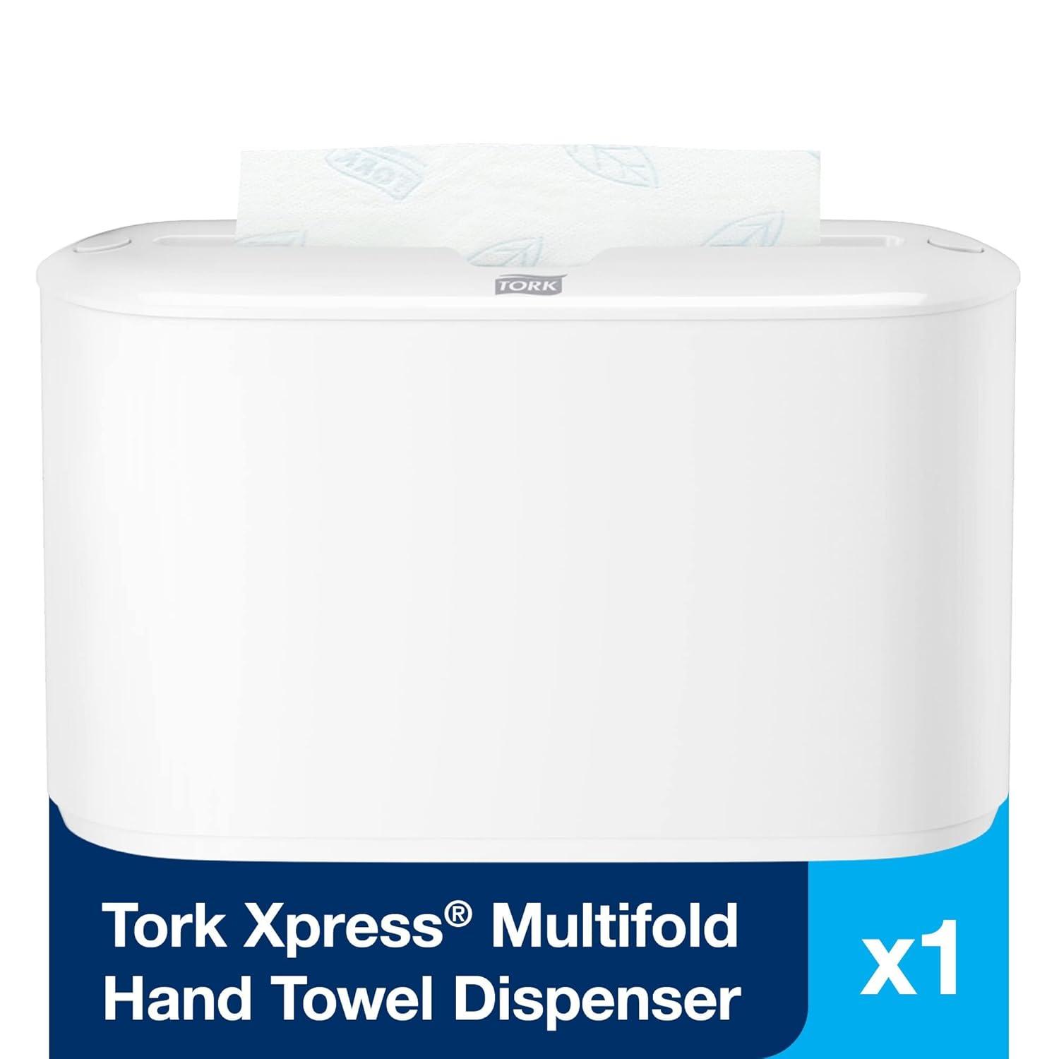 imageTork Xpress Hand Towel Dispenser Compact for Home Use Fits H2 Hand Towels White ampamp Black Plastic Countertop Oneatatime Dispensing ADA Compliant
