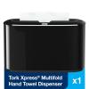 imageTork Xpress Hand Towel Dispenser Compact for Home Use Fits H2 Hand Towels White ampamp Black Plastic Countertop Oneatatime Dispensing ADA Compliant
