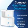 imageTork Xpress Hand Towel Dispenser Compact for Home Use Fits H2 Hand Towels White ampamp Black Plastic Countertop Oneatatime Dispensing ADA Compliant