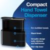 imageTork Xpress Hand Towel Dispenser Compact for Home Use Fits H2 Hand Towels White ampamp Black Plastic Countertop Oneatatime Dispensing ADA Compliant