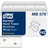 imageTork Xpress Soft Multifold Hand Towel White with Blue Leaf Print  Tork Multifold Hand Towel Natural H2