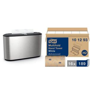 imageTork Xpress Paper Towel Dispenser and Tork Xpress Soft Multifold Hand Towels 16 Packs