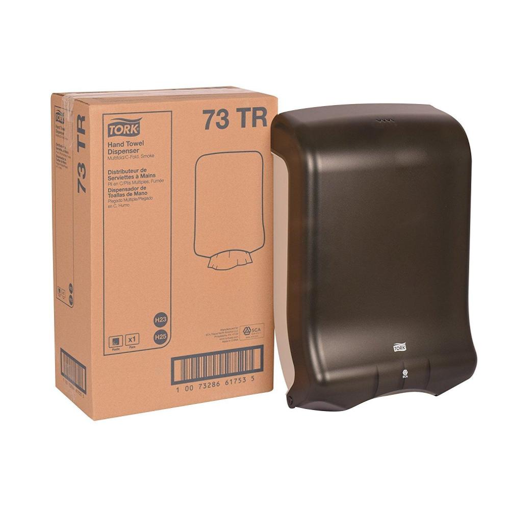 imageTork Multifold and CFold Hand Towel Dispenser Smoke H2 H25 OneataTime Dispensing 73TR
