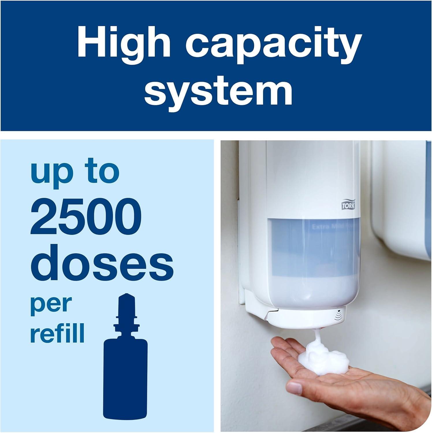 imageTork Extra Mild Hand Washing Liquid Soap S4 6 x 1L  Intuition Sensor Skincare Dispensers White S4 Pack of 4