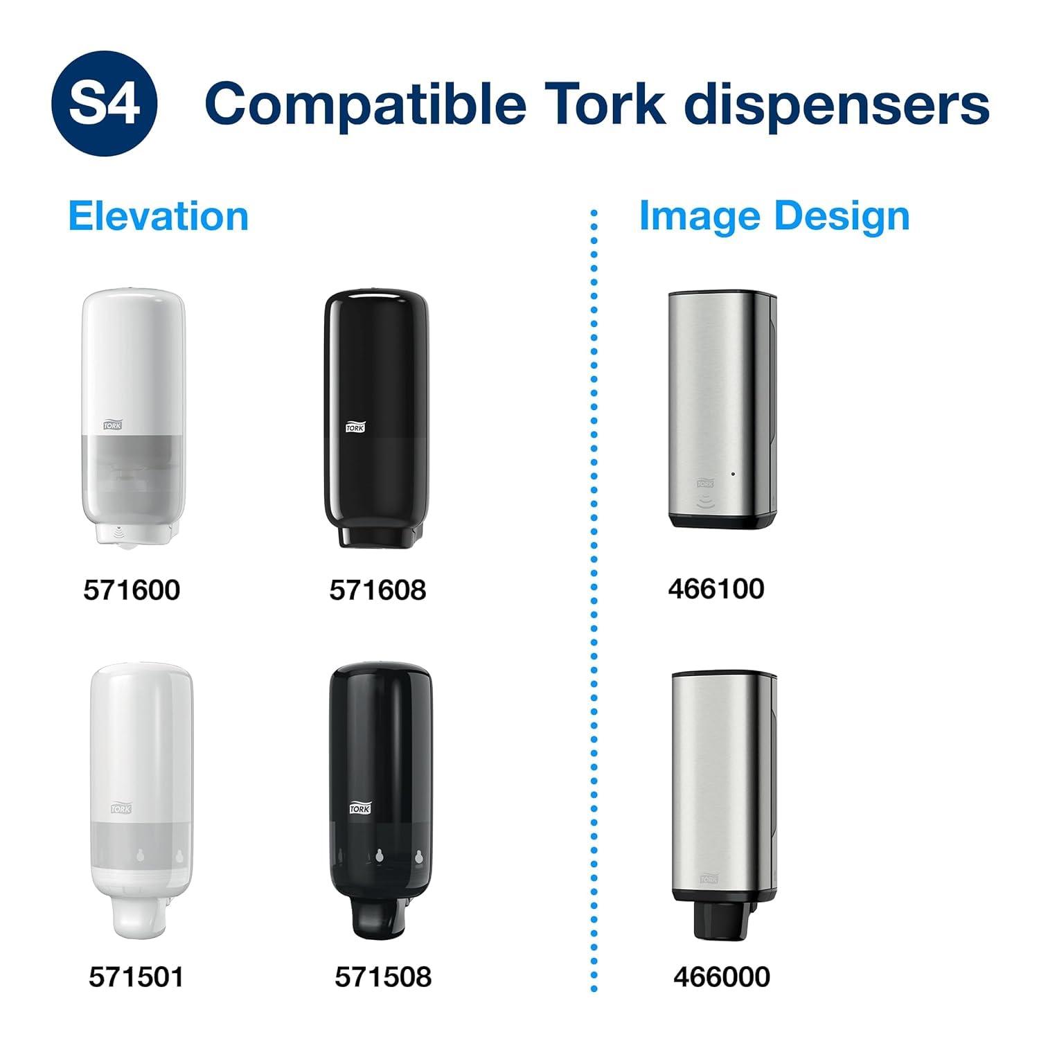 imageTork Extra Mild Hand Washing Liquid Soap S4 6 x 1L  Intuition Sensor Skincare Dispensers White S4 Pack of 4
