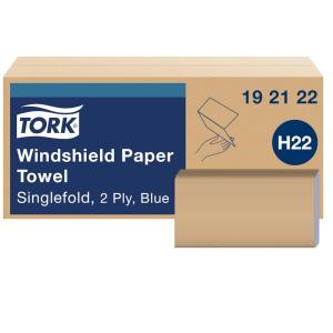 imageTork Folded Windshield Paper Towel Blue H22 Extra Absorbent 16 x 140 Towels 192122
