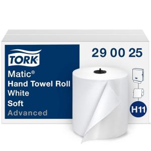 imageTork Matic Paper Towel Roll White  Hand Towel Roll with High Absorbency and Extra Soft Tissues 6 Rolls x 900 ft Compatible with H11 Tork Matic Hand Towel 290025