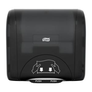 imageTork Mini Mechanical Hand Towel Roll Dispenser Black H76 Durable Compact OneatTime dispensing 774728