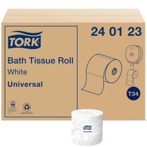 imageTork Toilet Paper Roll White T34 Universal 1ply 48 x 1232 sheets 240123