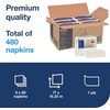 image:imageTork LinStyle White Dinner Napkin Disposable Napkins Premium Prefolded 1ply 1625 x 17 6 x 80 napkins 718045